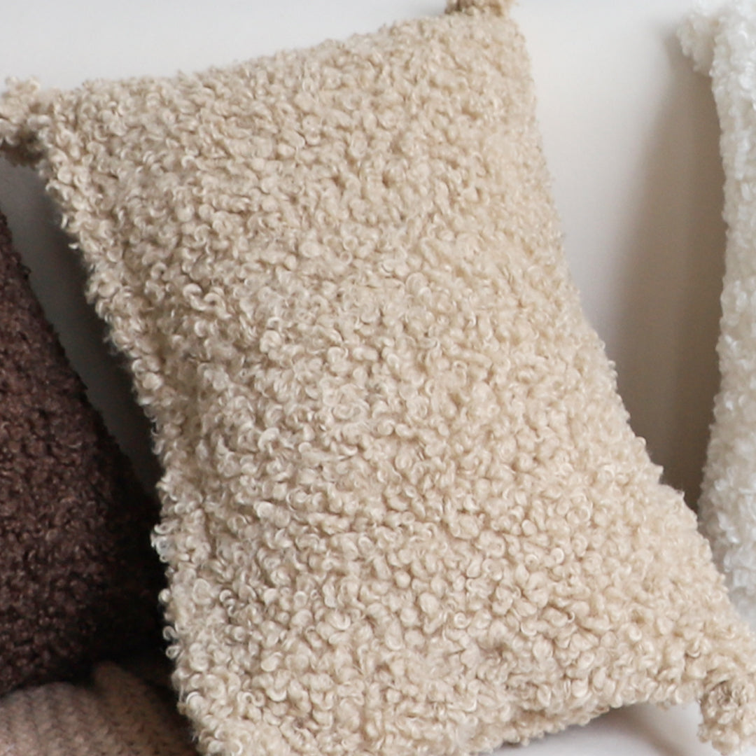 SOGA 2X 30x50cm Caramel Bouclé Luxury Pillowcase