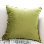 SOGA 2X 45cm Olive Green Velvet Pillow Covers – Soft Luxury Cushion Cases for Sofa, Bed & Home Décor