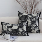 SOGA 30X50cm Modern Black & White Abstract Lumbar Pillowcase