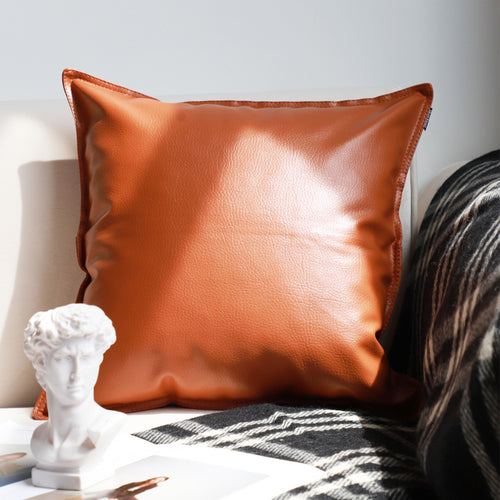 SOGA 2X 17.72in Luxe Copper Satin Pillowcases Smooth Decorative Cushion Covers for Home