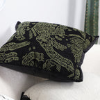 SOGA  2X 45cm Nature-Inspired Midnight Green Embroidered Pillowcase