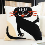SOGA 45cm Playful Black Cat Silhouette Pillowcase