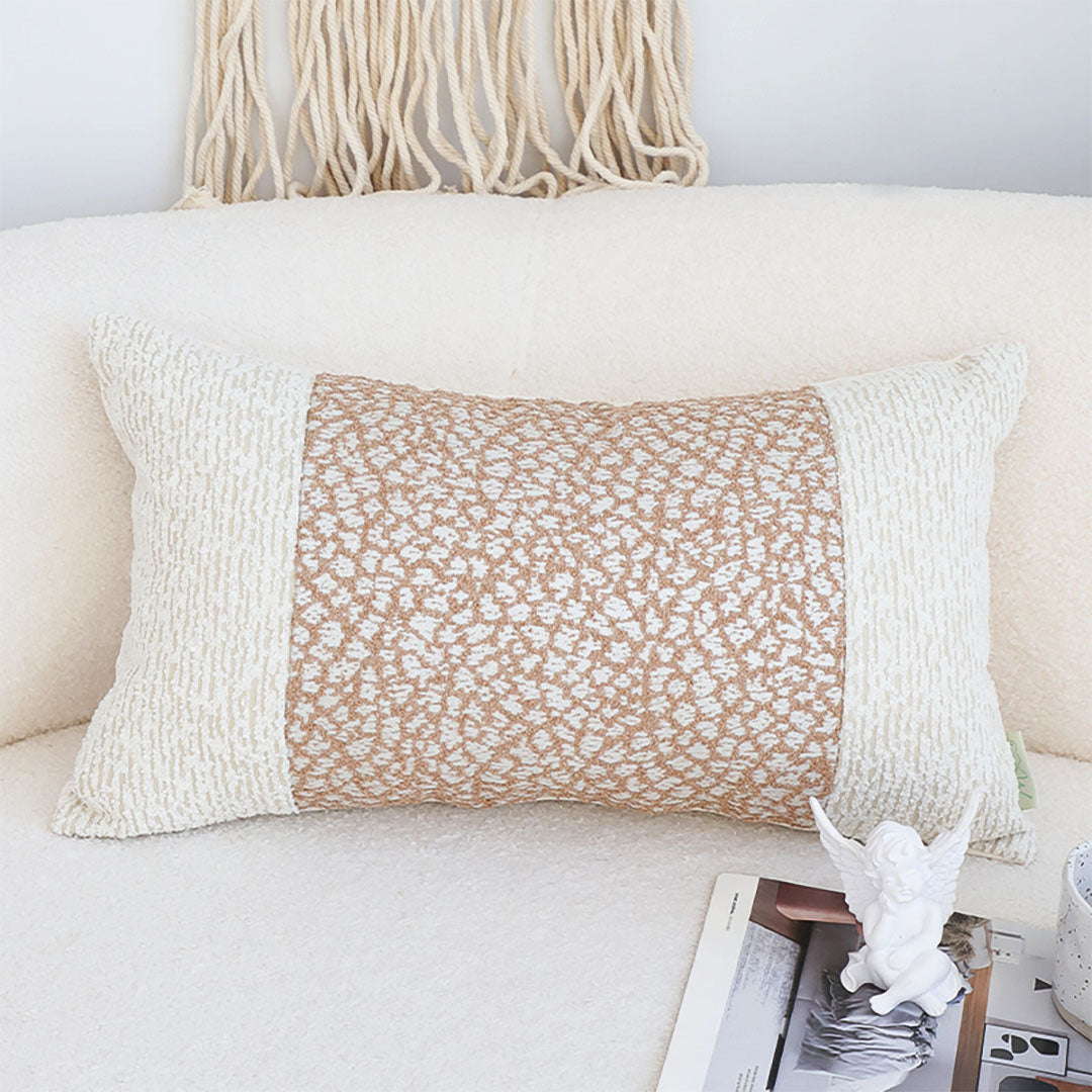 SOGA 2X 30x50cm Kalen Rose Gold Flecked Lumbar Pillowcase