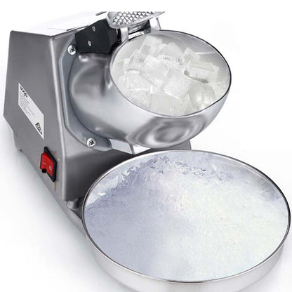 SOGA Dual Blade Ice Shaver Electric Stainless Steel Ice Crusher Slicer Machine Commercial