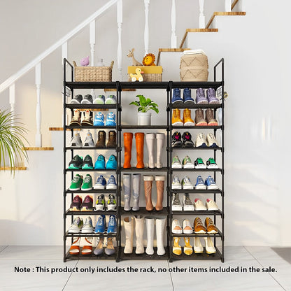 SOGA 21-Shelf Tier Shoe Storage Shelf Space-Saving Caddy Rack Organiser with Handle