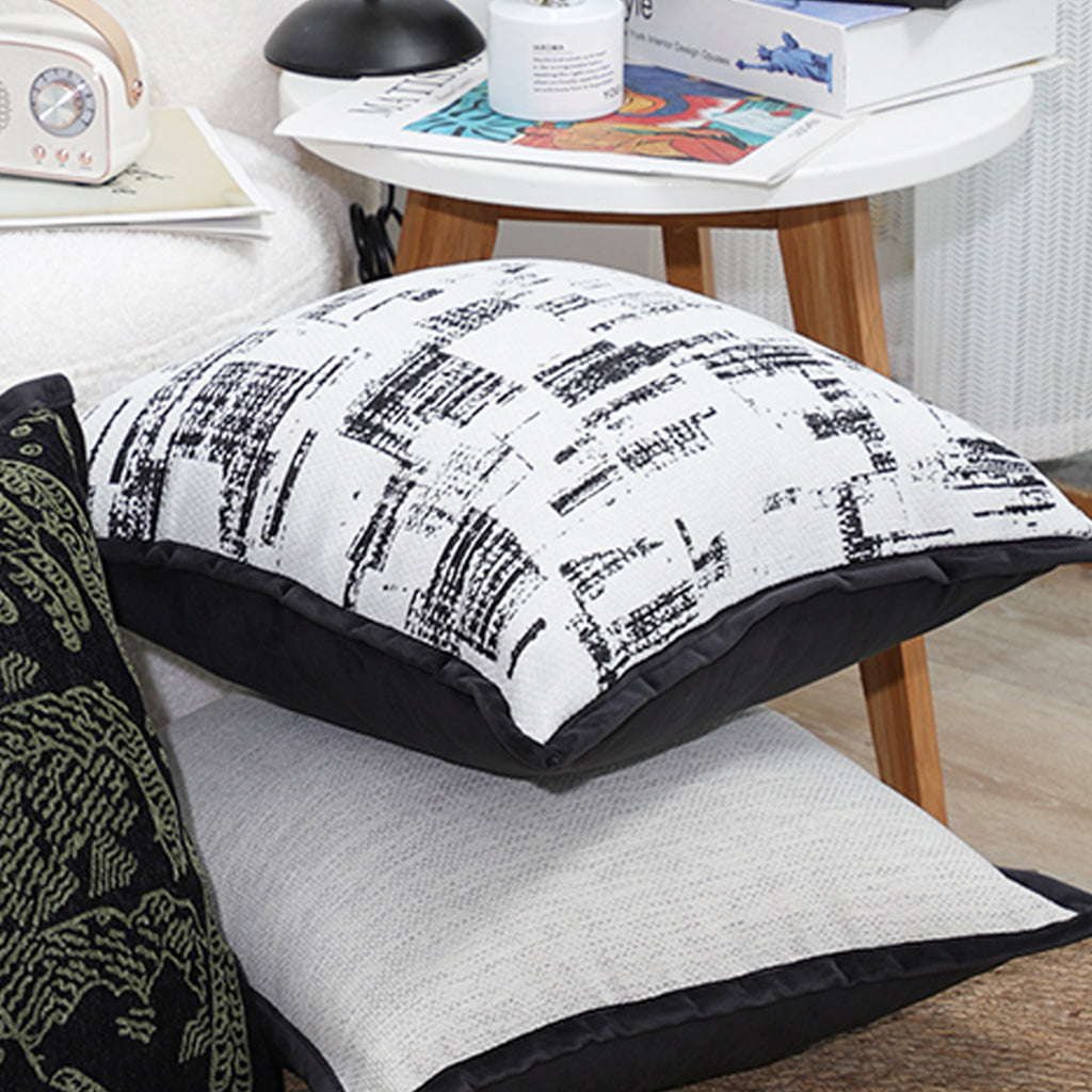 SOGA 2X 45cm Modern Monochrome Grid Pillowcase