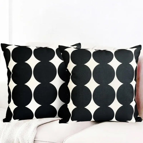 SOGA 2X 17.72in Polka Dot Modern Pillowcases Stylish Decorative Cushion Covers