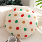 SOGA 45cm Colorful Polka Dot Round Pillowcase