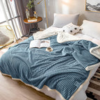 SOGA 2X Throw Blanket Warm Cozy Double Sided Thick Flannel Coverlet Fleece Bed Sofa Comforter