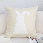 SOGA 45cm Minimalist Bunny Silhouette Decorative Pillowcase