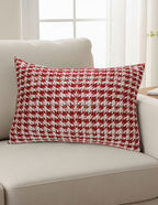 SOGA 2X 30x50cm Cozy Textured Red & White Pillowcase