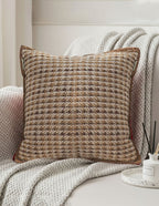SOGA 2X 45cm Cozy Woven Brown Pillowcase