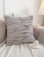 SOGA 2X 45cm Neutral Striped Woven Pillowcase