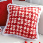 SOGA 45cm Country Plaid Throw Pillow Cover