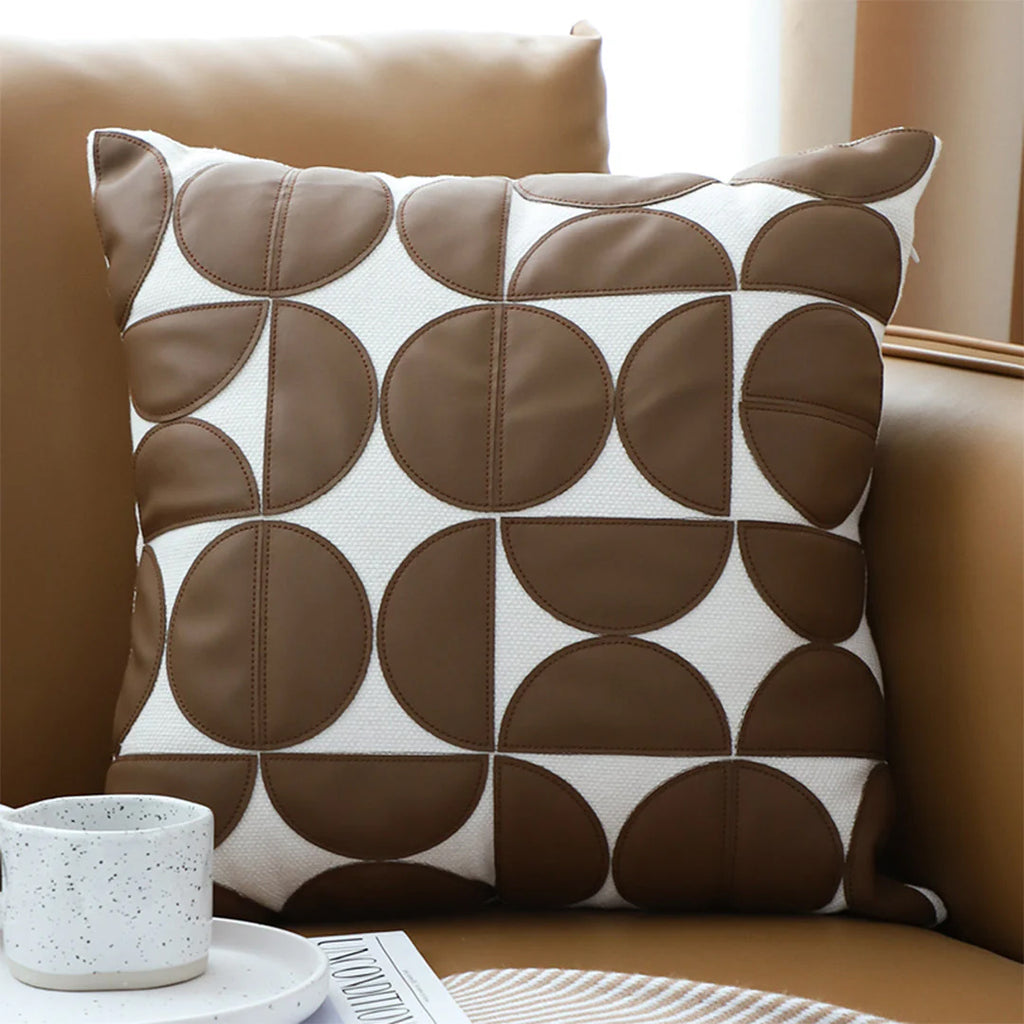 SOGA 45cm Retro Geometric Circle Pillow Cover