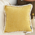 SOGA 45cm Mustard Yellow Pillowcase