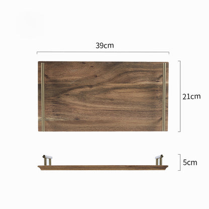 SOGA 39cm Brown  Rectangle Wooden Acacia Food Serving Tray Charcuterie Board Home Decor