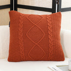 SOGA 45cm Cable Knit Diamond Pillowcase