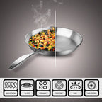 SOGA Stainless Steel Fry Pan 28cm Frying Pan Top Grade Induction Cooking FryPan