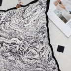 SOGA 45cm Abstract Square Pillowcase with Black Edging