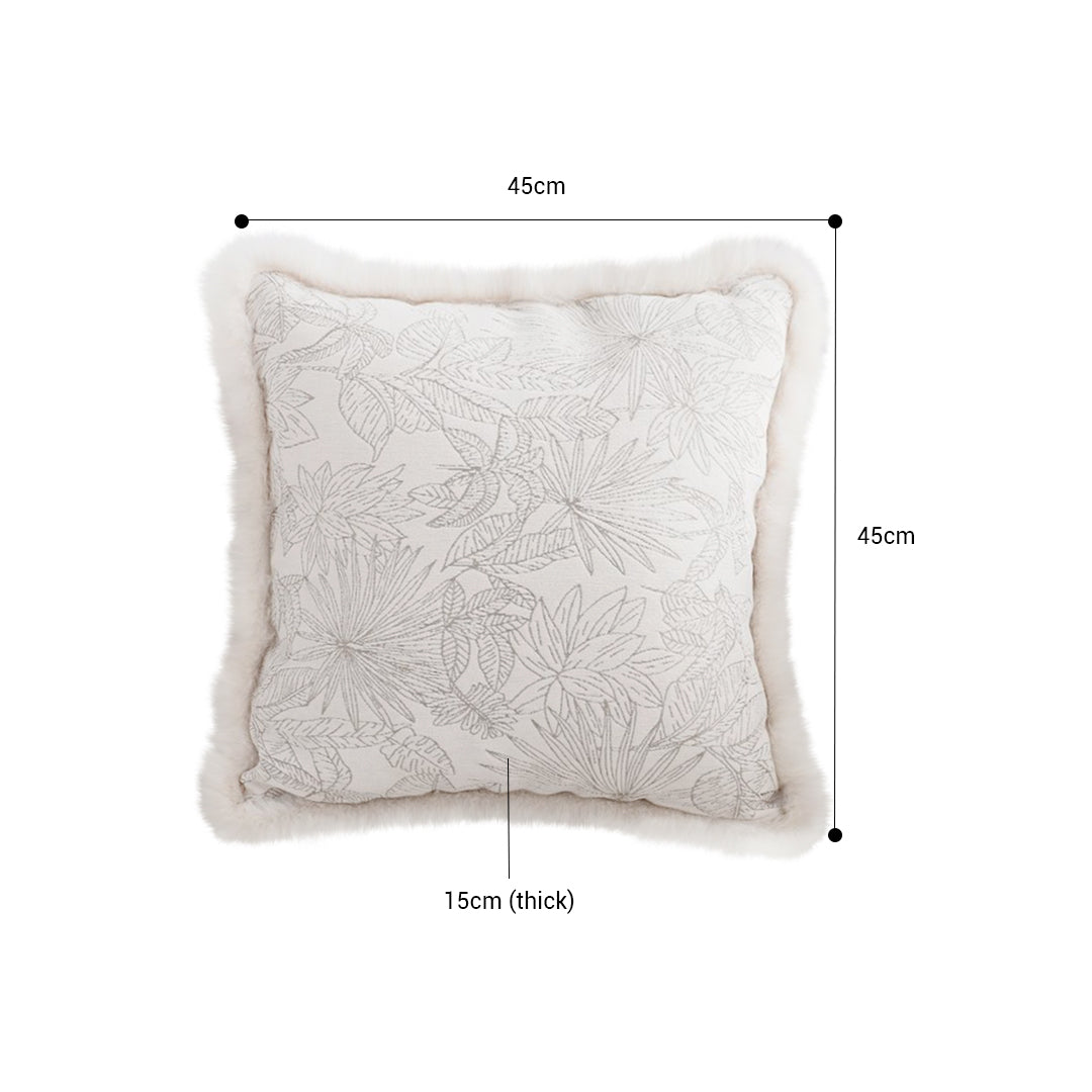 SOGA 45cm Pillow Cover French Jacquard Woven France Peony Floral Made Throw Pillow
