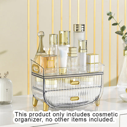 SOGA 2X 3 Tier Transparent Multifunctional Countertop Cosmetic Storage Makeup Skincare Holder Jewelry Cabinet Bathroom Desk Drawer Vanity Organiser