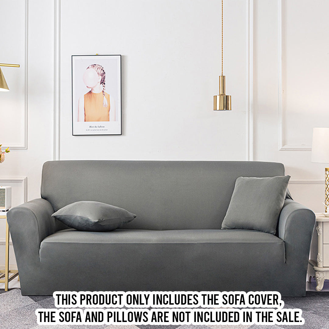 SOGA 4-Seater Grey Sofa Cover Couch Protector High Stretch Lounge Slipcover Home Decor