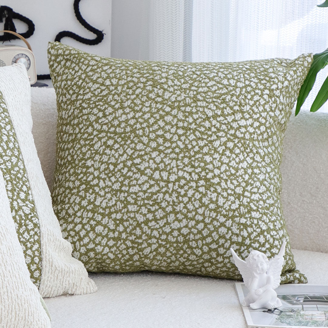 SOGA 45cm  Modern Olive Green Pillowcase – Textured Style for Any Space