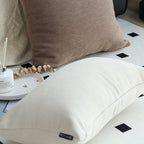 SOGA 2X 30x50cm Luxe White Rectangular Lumbar Pillowcase
