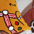 SOGA 45cm Whimsical Gingerbread Man Christmas Pillowcase