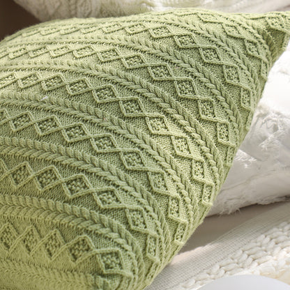 SOGA 45cm Cable Knit Fresh Pillowcase