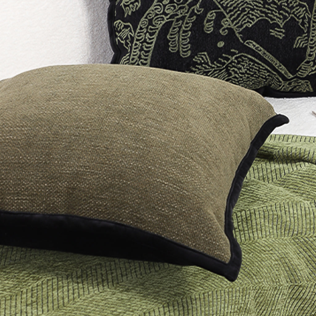 SOGA 45cm Soft Olive Green Square Decorative Pillowcase