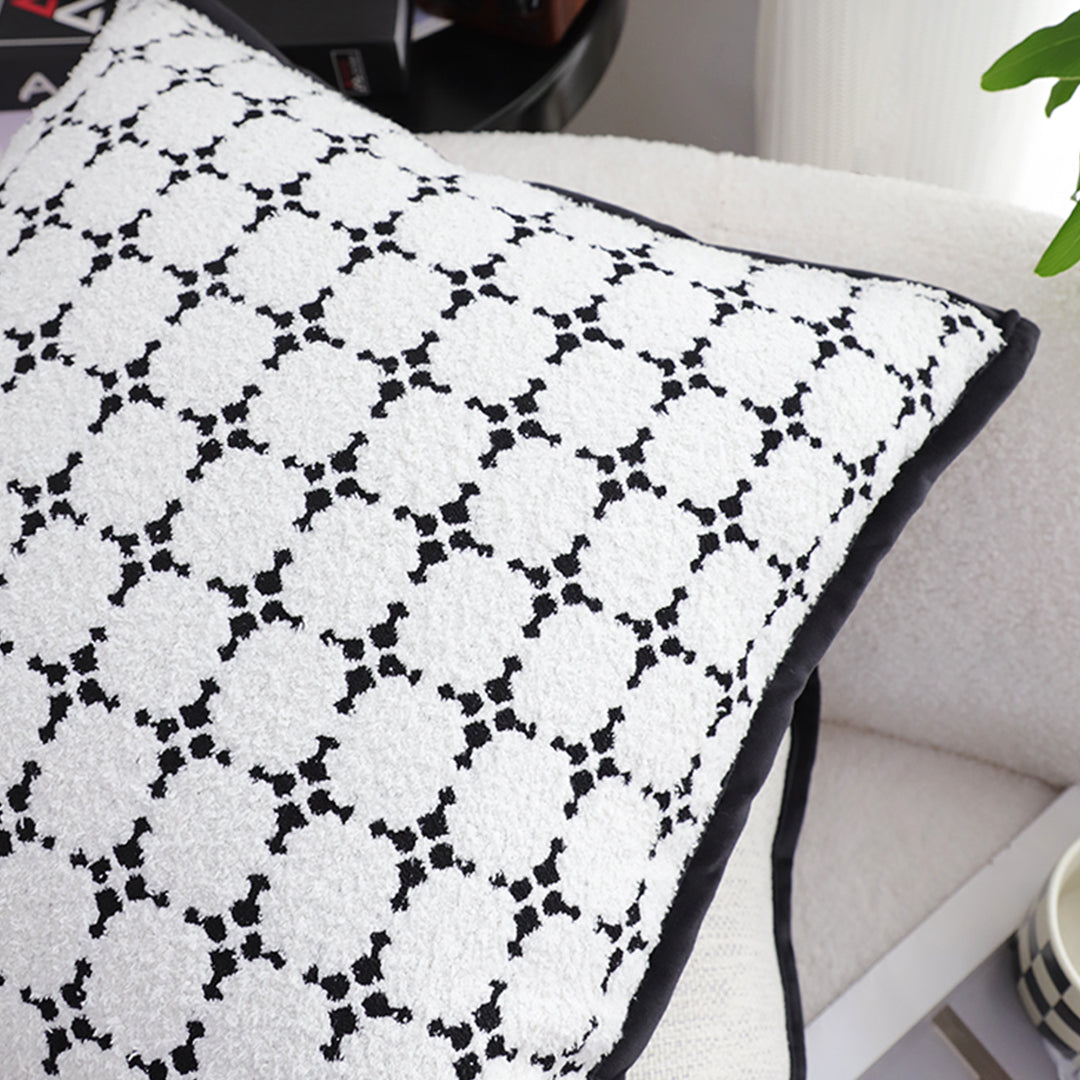 SOGA 2X 45cm Nordic square Shape Monochrome Pattern Pillowcase