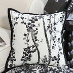 SOGA 45cm Black & White Botanical Modern Pillowcase