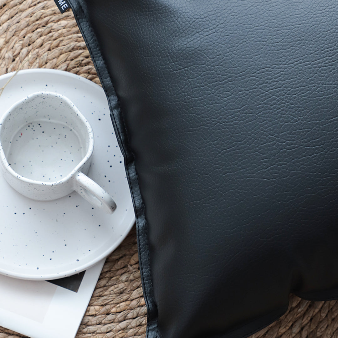 SOGA 2X 45cm Modern Minimalist Black Throw Pillow Cover