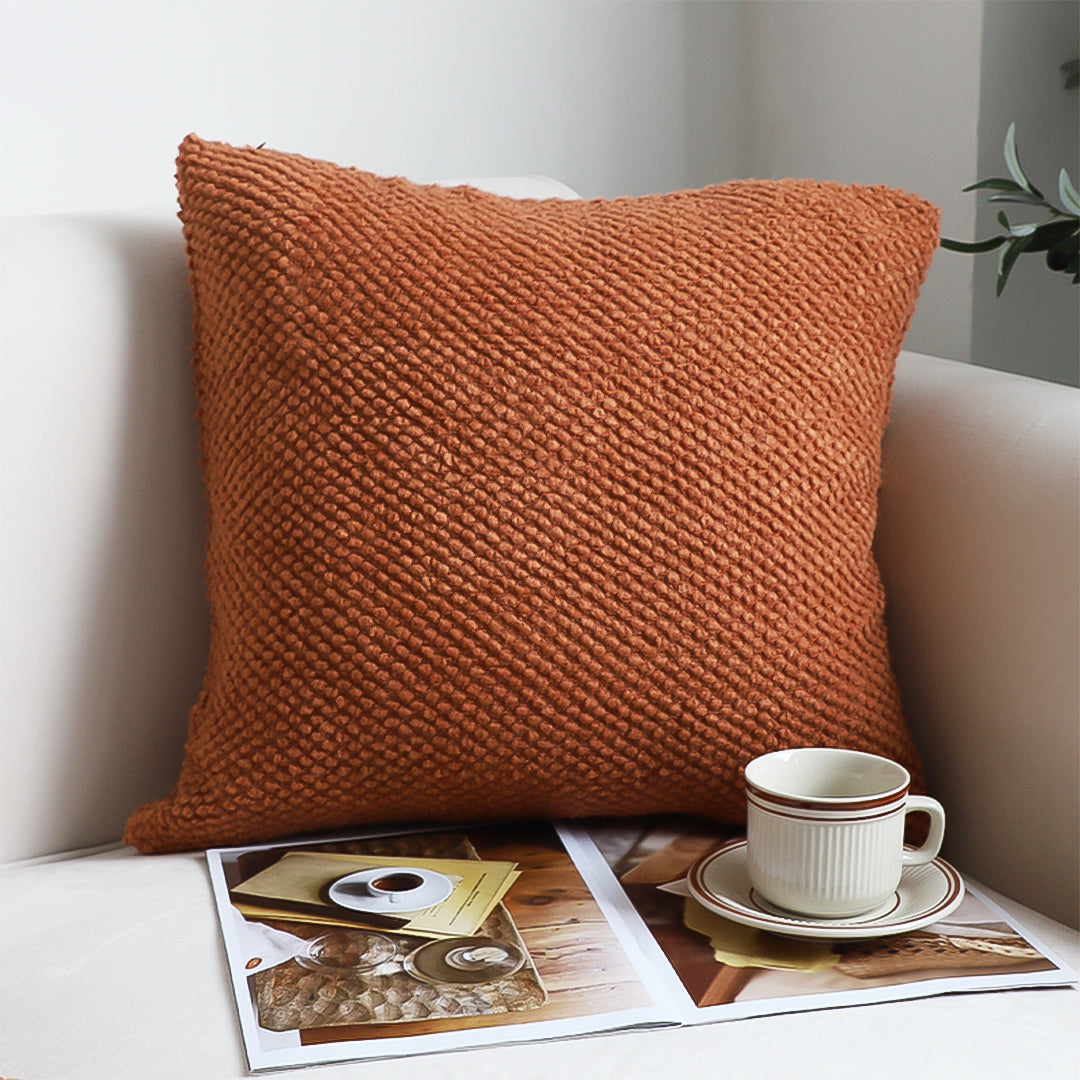 SOGA 45cm Textured Terracotta Pillowcase