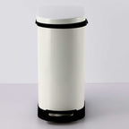 SOGA 2X Foot Pedal Stainless Steel Rubbish Recycling Garbage Waste Trash Bin U White 10L