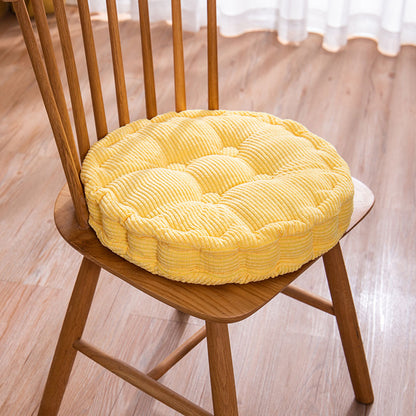 SOGA 4X Yellow Round Cushion Soft Leaning Plush Backrest Throw Seat Pillow Home Office Decor