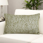 SOGA 30x50cm Rectangular Textured Pillowcase – Olive Green Accent