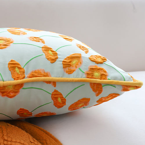 SOGA 2X 17.72in Orange Floral Dream Pillowcases Bright Decorative Cushion Covers