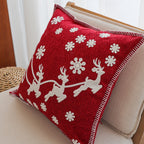 SOGA 2X 45cm Festive Reindeer & Snowflake Christmas Pillowcase