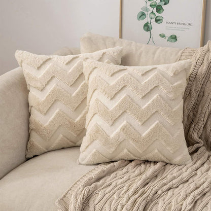 SOGA 45cm Chevron Earth Pillowcase