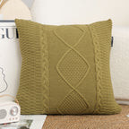 SOGA 45cm Retro Twisted Vine Rhombus Pillowcase