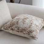 SOGA 45cm Faux Fur Geometric Pillowcase – Gold