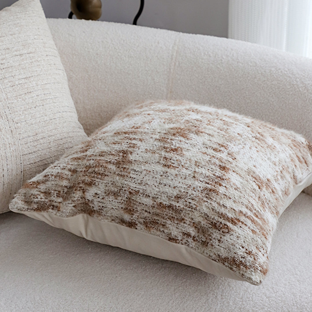 SOGA 45cm Faux Fur Geometric Pillowcase – Gold