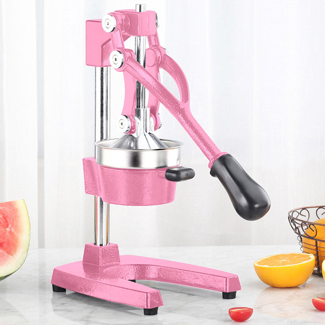 SOGA 2X Commercial Manual Juicer Hand Press Juice Extractor Squeezer Orange Citrus Pink