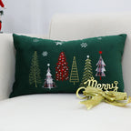 SOGA 30x50cm Christmas Tree Pillowcase (Green)