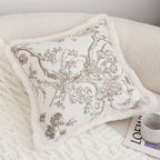 SOGA 45cm Sage Green Botanical Embroidered Pillowcase