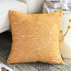 SOGA 45cm Mustard Yellow Geometric Pillowcase