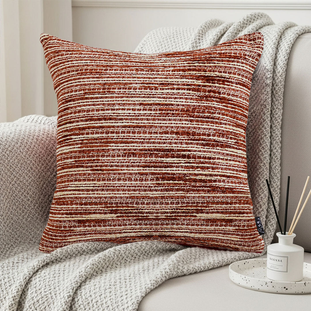 SOGA 45cm Rust-Toned Woven Pillowcase